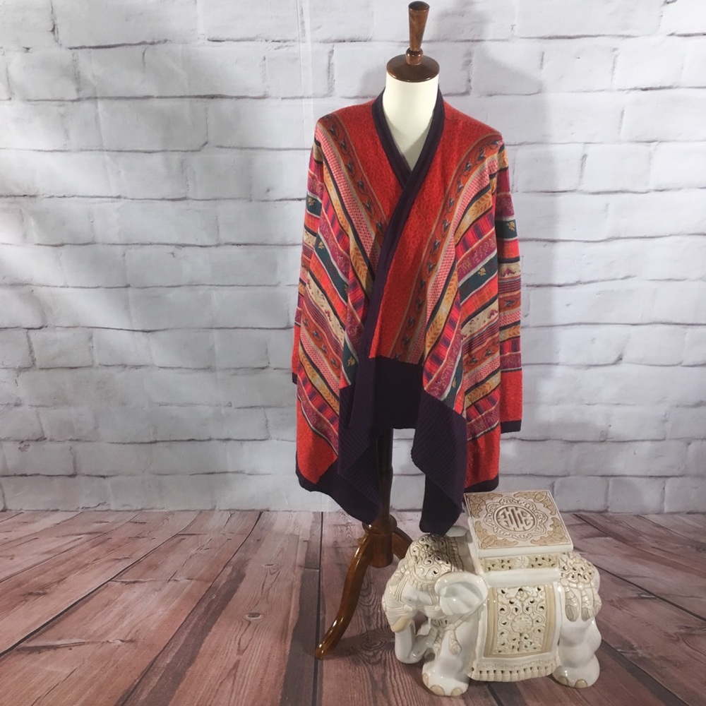 Rainbow Festival Open Face Cardigan by Freeway